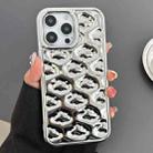 For iPhone 12 Pro Cloud Texture Electroplated TPU Phone Case(Silver) - 1