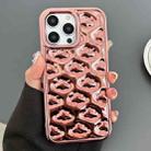 For iPhone 12 Pro Max Cloud Texture Electroplated TPU Phone Case(Rose Gold) - 1