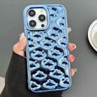 For iPhone 12 Pro Max Cloud Texture Electroplated TPU Phone Case(Blue) - 1