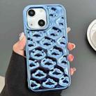 For iPhone 13 Cloud Texture Electroplated TPU Phone Case(Blue) - 1