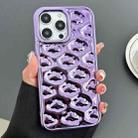 For iPhone 13 Pro Max Cloud Texture Electroplated TPU Phone Case(Purple) - 1