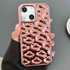 For iPhone 14 Cloud Texture Electroplated TPU Phone Case(Rose Gold) - 1