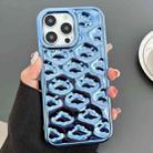 For iPhone 15 Pro Max Cloud Texture Electroplated TPU Phone Case(Blue) - 1