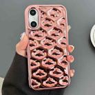For iPhone XS Max Cloud Texture Electroplated TPU Phone Case(Rose Gold) - 1