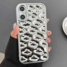 For iPhone XS Max Cloud Texture Electroplated TPU Phone Case(Silver) - 1