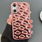 For iPhone XS / X Cloud Texture Electroplated TPU Phone Case(Rose Gold) - 1