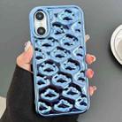 For iPhone XS / X Cloud Texture Electroplated TPU Phone Case(Blue) - 1