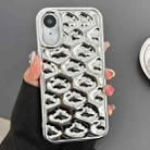 For iPhone XR Cloud Texture Electroplated TPU Phone Case(Silver) - 1