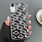 For iPhone XR Cloud Texture Electroplated TPU Phone Case(Black) - 1