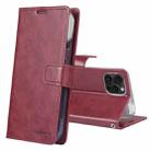 For iPhone 15 Pro Max GOOSPERY BLUE MOON Crazy Horse Texture Leather Phone Case(Wine Red) - 1