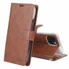 For iPhone 15 GOOSPERY BLUE MOON Crazy Horse Texture Leather Phone Case(Brown) - 1