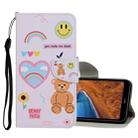 For Xiaomi Redmi 9 Colored Drawing Pattern Horizontal Flip Leather Case with Holder & Card Slots & Wallet(Smiley Bear) - 1