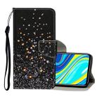 For Xiaomi Redmi Note 9 Pro Colored Drawing Pattern Horizontal Flip Leather Case with Holder & Card Slots & Wallet(Black Star) - 1