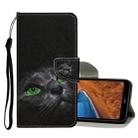 For Xiaomi Redmi Note 9 Pro Colored Drawing Pattern Horizontal Flip Leather Case with Holder & Card Slots & Wallet(Black Cat) - 1