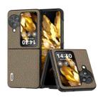 For OPPO Find N3 Flip ABEEL Genuine Leather Litchi Texture Phone Case(Grey) - 1