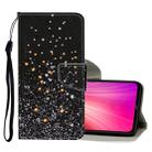 For Xiaomi Redmi Note 8T Colored Drawing Pattern Horizontal Flip Leather Case with Holder & Card Slots & Wallet(Black Star) - 1