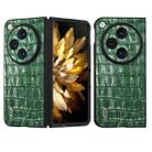 For OPPO Find N3 / OnePlus Open ABEEL Crocodile Texture Genuine Leather Phone Case(Green) - 1