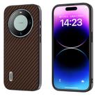 For Huawei Mate 60 Pro ABEEL Carbon Fiber Texture Protective Phone Case(Dark Brown) - 1