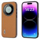 For Huawei Mate 60 Pro ABEEL Carbon Fiber Texture Protective Phone Case(Light Brown) - 1