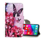 For iPhone XS Max Colored Drawing Pattern Horizontal Flip Leather Case with Holder & Card Slots & Wallet(Red Flower Butterfly) - 1