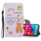 For iPhone XS Max Colored Drawing Pattern Horizontal Flip Leather Case with Holder & Card Slots & Wallet(Smiley Bear) - 1