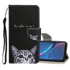 For iPhone XR Colored Drawing Pattern Horizontal Flip Leather Case with Holder & Card Slots & Wallet(Little Cat) - 1