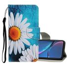 For iPhone XR Colored Drawing Pattern Horizontal Flip Leather Case with Holder & Card Slots & Wallet(Daisy) - 1