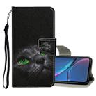 For iPhone XR Colored Drawing Pattern Horizontal Flip Leather Case with Holder & Card Slots & Wallet(Black Cat) - 1