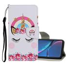 For iPhone XR Colored Drawing Pattern Horizontal Flip Leather Case with Holder & Card Slots & Wallet(Crown Unicorn) - 1