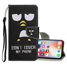 For iPhone X / XS Colored Drawing Pattern Horizontal Flip Leather Case with Holder & Card Slots & Wallet(Penguin) - 1