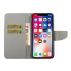 For iPhone X / XS Colored Drawing Pattern Horizontal Flip Leather Case with Holder & Card Slots & Wallet(Peony) - 5