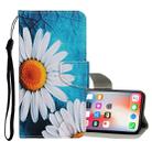 For iPhone X / XS Colored Drawing Pattern Horizontal Flip Leather Case with Holder & Card Slots & Wallet(Daisy) - 1