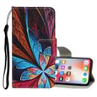For iPhone X / XS Colored Drawing Pattern Horizontal Flip Leather Case with Holder & Card Slots & Wallet(Colorful Flowers) - 1
