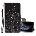 For iPhone 11 Pro Colored Drawing Pattern Horizontal Flip Leather Case with Holder & Card Slots & Wallet(Black Five-pointed Star) - 1