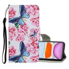 For iPhone 11 Colored Drawing Pattern Horizontal Flip Leather Case with Holder & Card Slots & Wallet(Dragonfly Flower) - 1