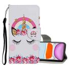 For iPhone 11 Colored Drawing Pattern Horizontal Flip Leather Case with Holder & Card Slots & Wallet(Crown Unicorn) - 1