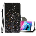 For iPhone 8 / 7 Colored Drawing Pattern Horizontal Flip Leather Case with Holder & Card Slots & Wallet(Black Five-pointed Star) - 1