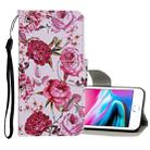 For iPhone 8 / 7 Colored Drawing Pattern Horizontal Flip Leather Case with Holder & Card Slots & Wallet(Peony) - 1