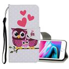 For iPhone 8 / 7 Colored Drawing Pattern Horizontal Flip Leather Case with Holder & Card Slots & Wallet(Owl Family) - 1