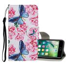 For iPhone 8 Plus / 7 Plus Colored Drawing Pattern Horizontal Flip Leather Case with Holder & Card Slots & Wallet(Dragonfly Flower) - 1