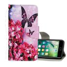 For iPhone 8 Plus / 7 Plus Colored Drawing Pattern Horizontal Flip Leather Case with Holder & Card Slots & Wallet(Red Flower Butterfly) - 1