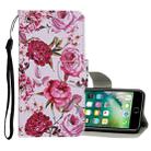 For iPhone 8 Plus / 7 Plus Colored Drawing Pattern Horizontal Flip Leather Case with Holder & Card Slots & Wallet(Peony) - 1