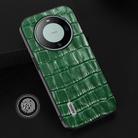 For Huawei Mate 60 ABEEL Crocodile Texture Genuine Leather Phone Case(Green) - 2