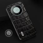 For Huawei Mate 60 ABEEL Crocodile Texture Genuine Leather Phone Case(Black) - 2