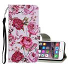 For iPhone 6 / 6s Colored Drawing Pattern Horizontal Flip Leather Case with Holder & Card Slots & Wallet(Peony) - 1