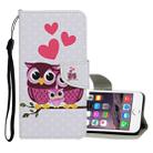 For iPhone 6 / 6s Colored Drawing Pattern Horizontal Flip Leather Case with Holder & Card Slots & Wallet(Owl Family) - 1