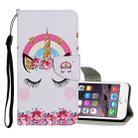 For iPhone 6 / 6s Colored Drawing Pattern Horizontal Flip Leather Case with Holder & Card Slots & Wallet(Crown Unicorn) - 1