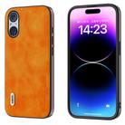 For Sony Xperia 5 V ABEEL Dual Color Lichi Texture PU Phone Case(Orange) - 1