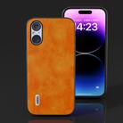 For Sony Xperia 5 V ABEEL Dual Color Lichi Texture PU Phone Case(Orange) - 2