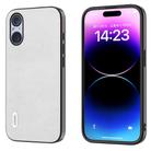 For Sony Xperia 5 V ABEEL Dual Color Lichi Texture PU Phone Case(White) - 1